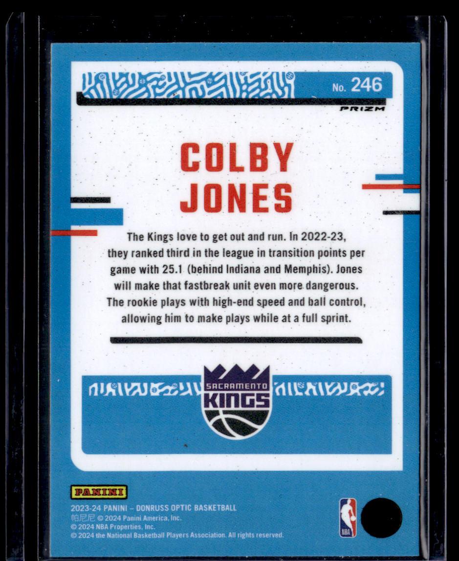 2023-24 Donruss Optic #246 Colby Jones Holo  Krazy King Collectibles LLC   