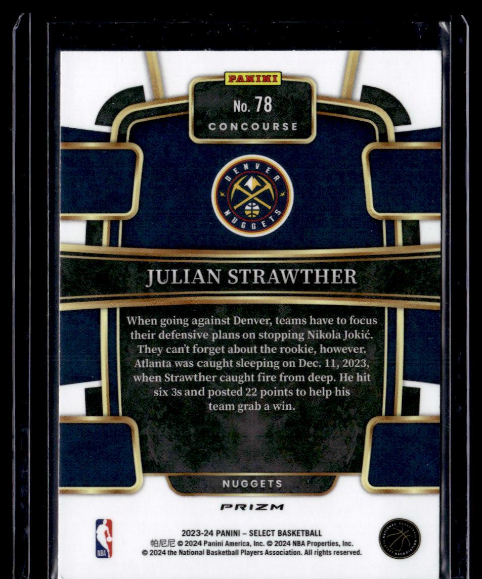 2023-24 Panini Select #78 Julian Strawther Silver Prizms  Krazy King Collectibles LLC   