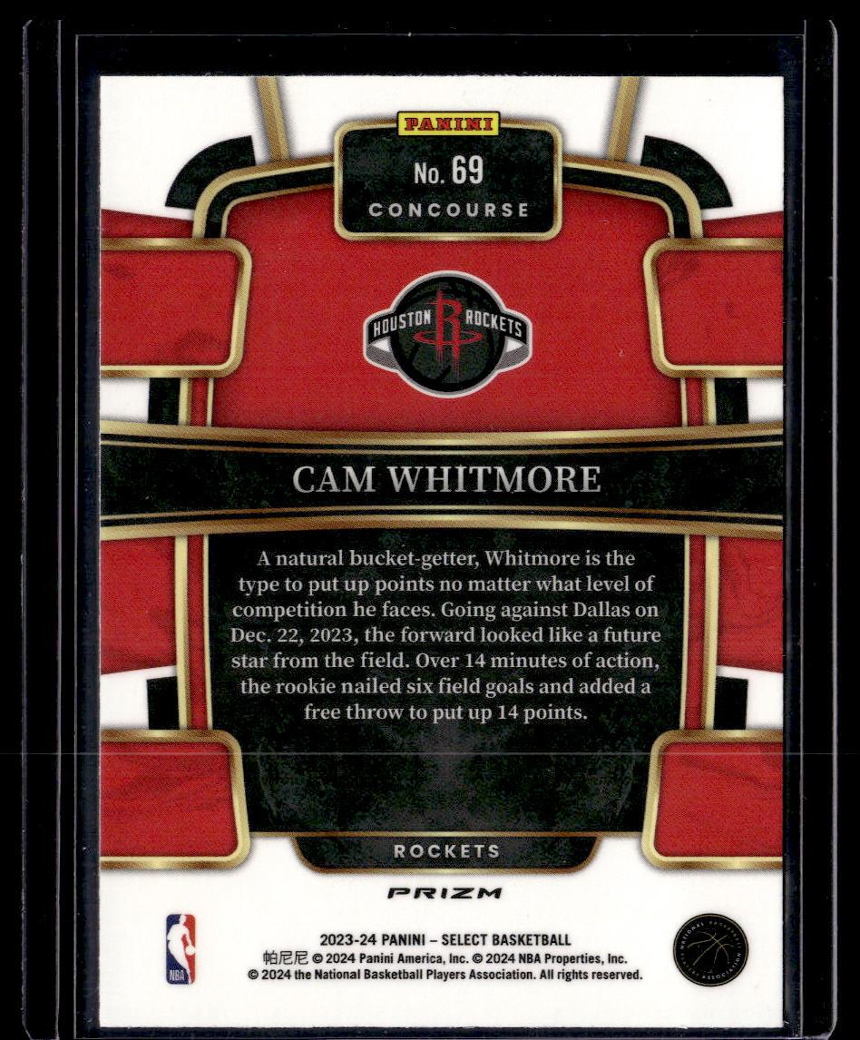 2023-24 Panini Select #69 Cam Whitmore Blue Cracked Ice Prizms  Krazy King Collectibles LLC   