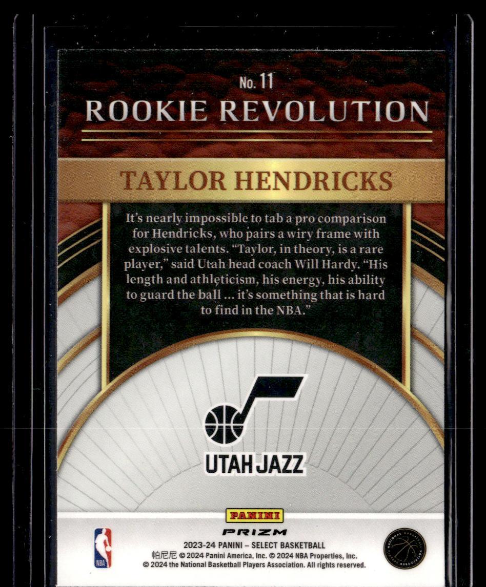 2023-24 Panini Select #11 Taylor Hendricks Rookie Revolution Green Prizms  Krazy King Collectibles LLC   