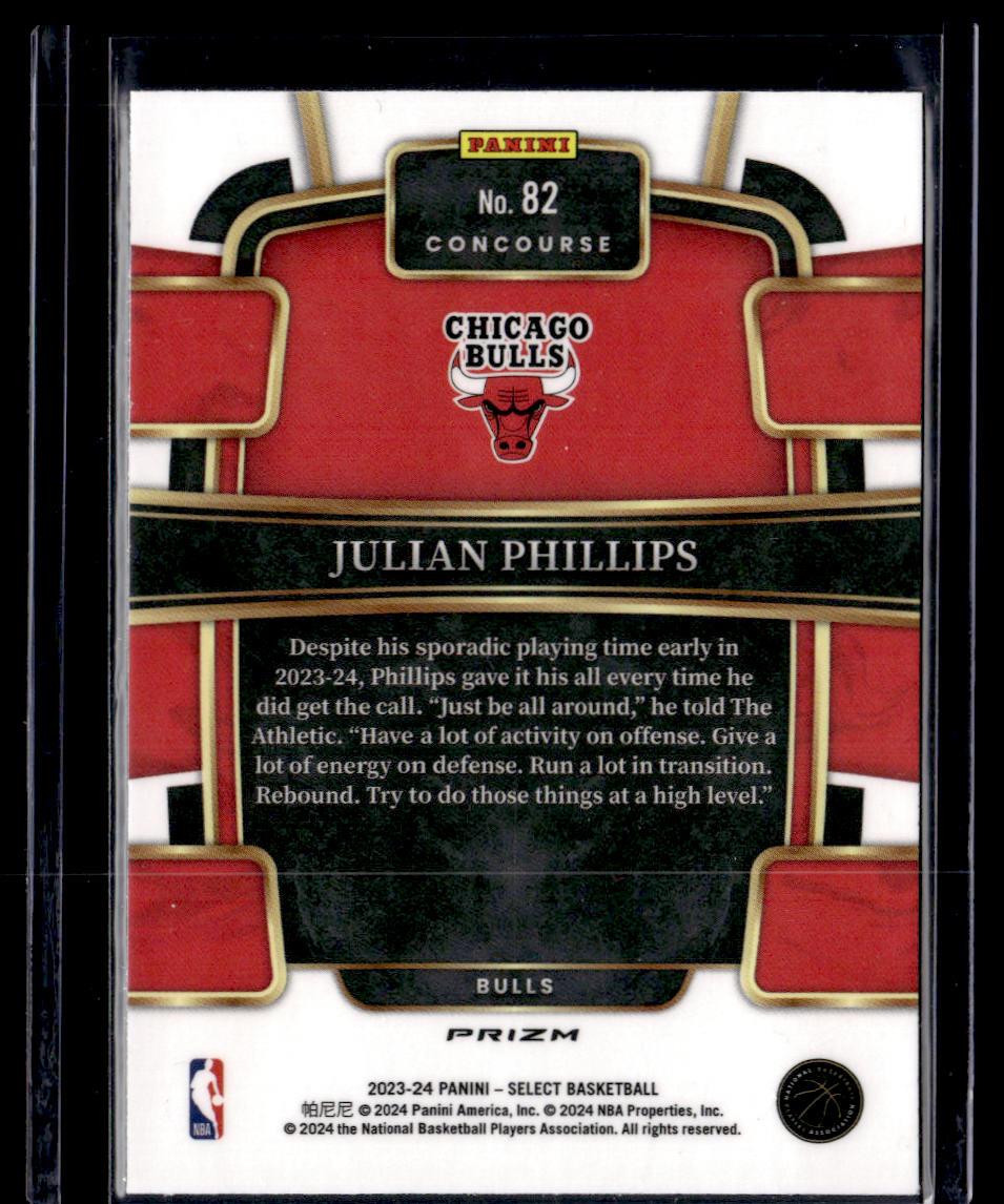 2023-24 Panini Select #82 Julian Phillips Silver Prizms Red White Blue Wave  Krazy King Collectibles LLC   