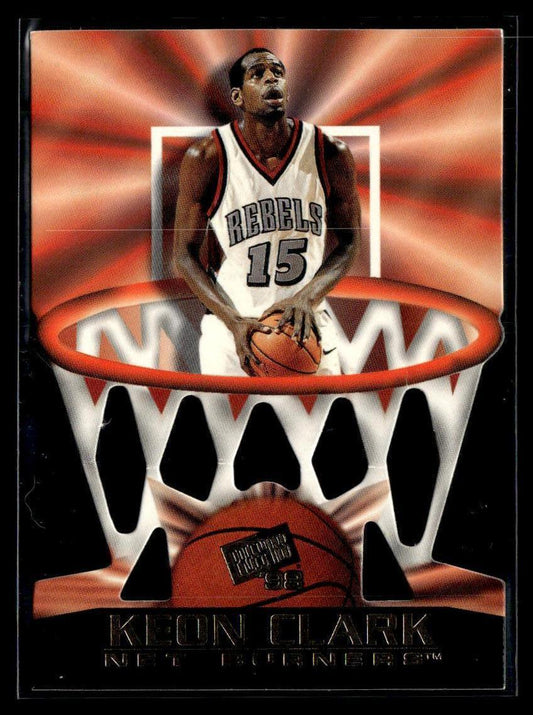 1998 Press Pass #NB 8 Keon Clark Net Burners  Krazy King Collectibles LLC   