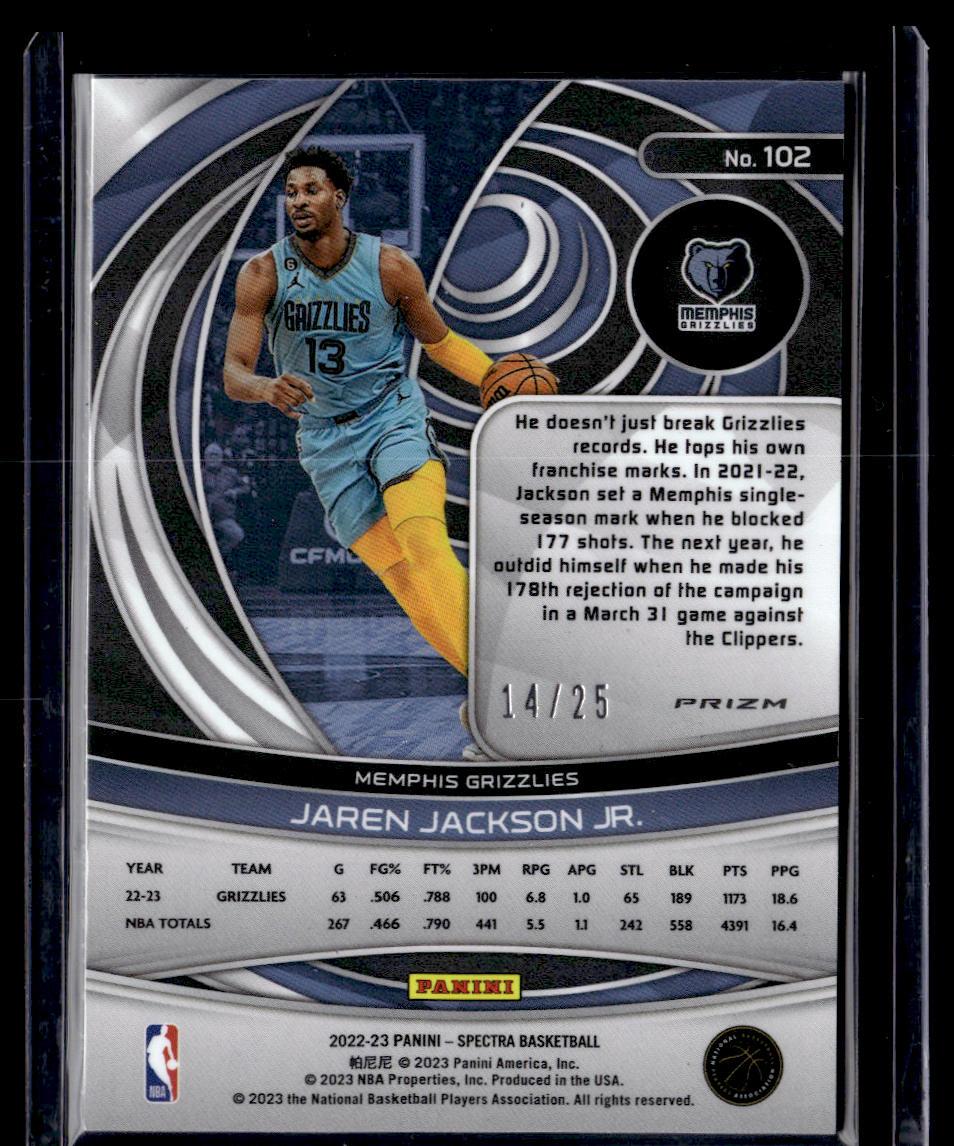 2022-23 Panini Spectra #102 Jaren Jackson Jr. Meta #/25  Krazy King Collectibles LLC   