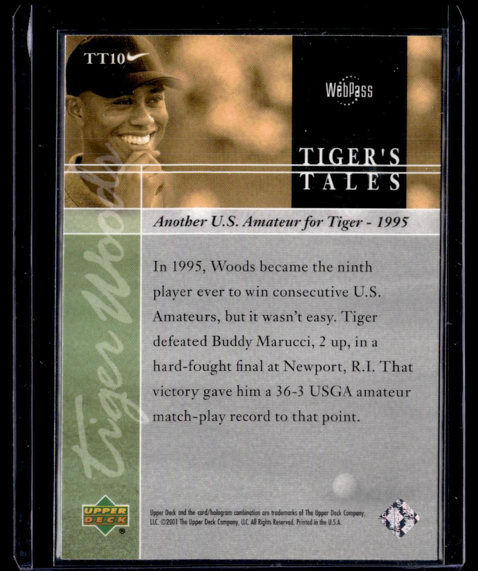 2001 Upper Deck #TT10 Tiger Woods Tiger's Tales  Krazy King Collectibles LLC   