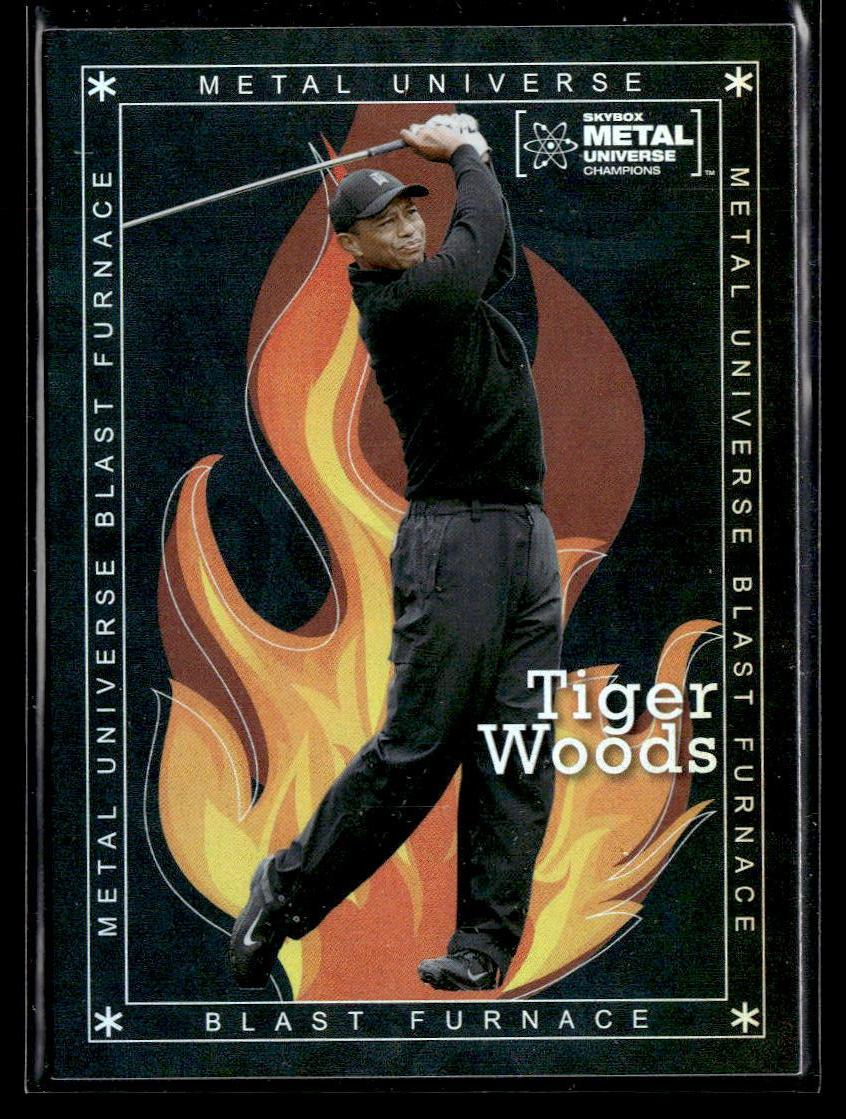 2021 SkyBox Metal Universe Champions #BF-20 Tiger Woods Blast Furnace  Krazy King Collectibles LLC   