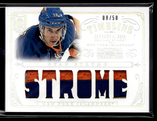 2013-14 National Treasures #RT-RS Ryan Strome Rookie Timeline Jerseys Prime #/50  Krazy King Collectibles LLC   