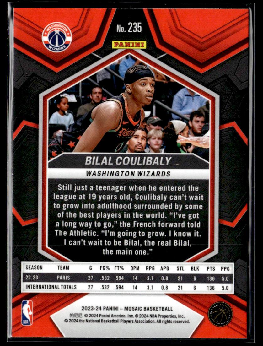 2023-24 Panini Mosaic #235 Bilal Coulibaly  Krazy King Collectibles LLC   