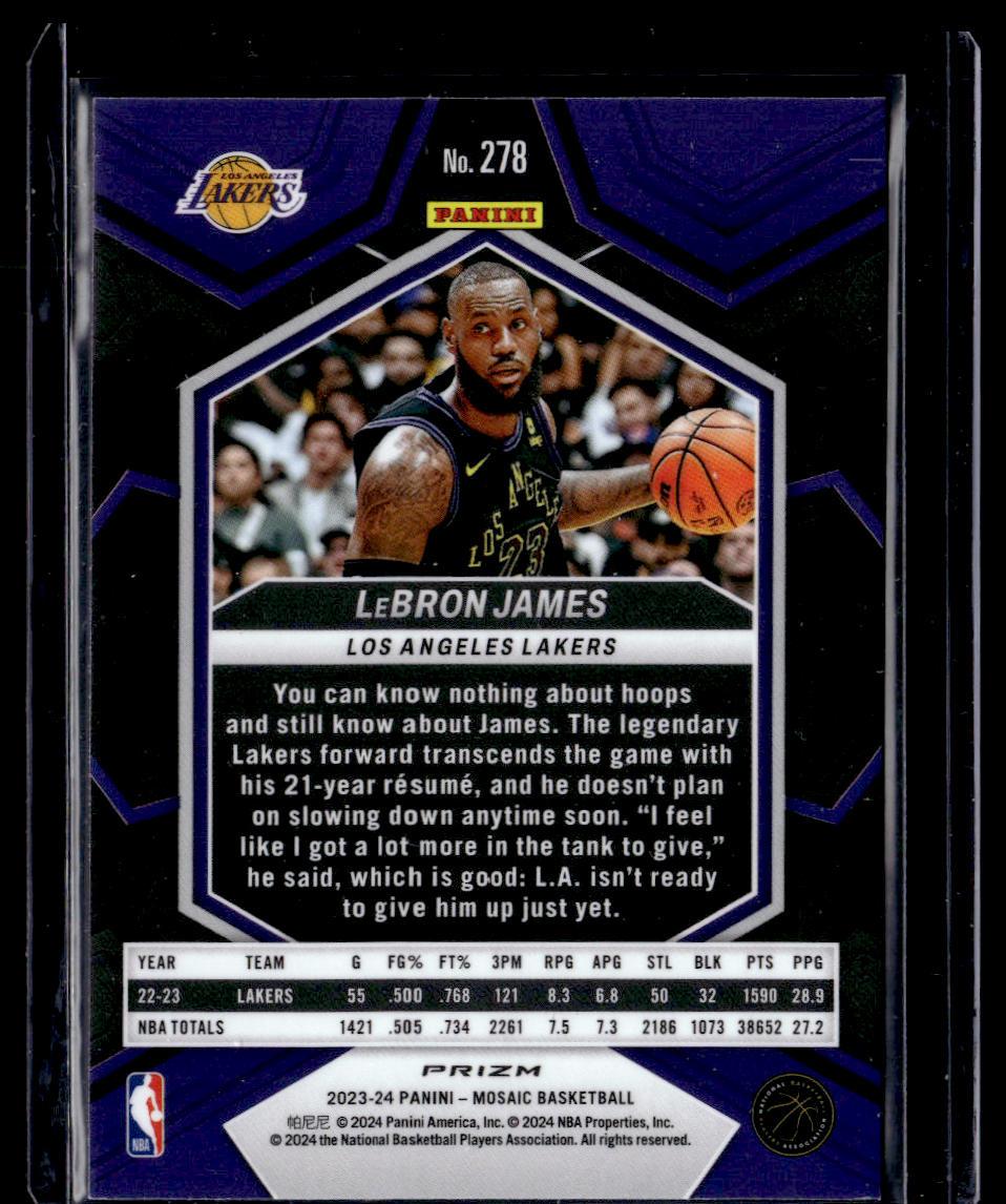 2023-24 Mosaic LeBron James City Edition Reactive Blue  Krazy King Collectibles LLC   