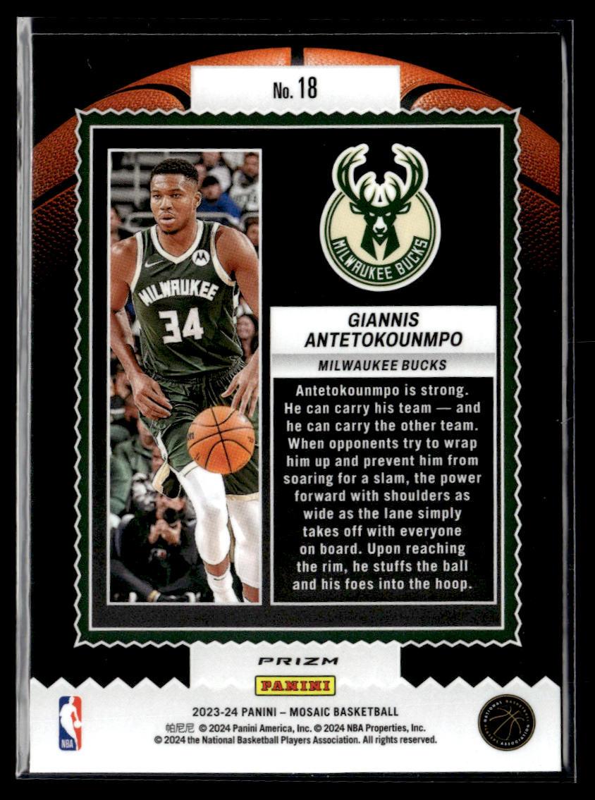 2023-24 Mosaic Giannis Antetokounmpo Jam Masters Silver  Krazy King Collectibles LLC   