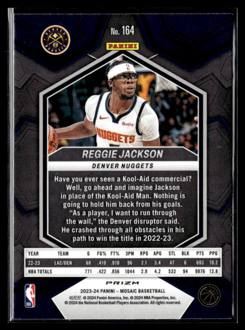 2023-24 Panini Mosaic #164 Reggie Jackson Silver  Krazy King Collectibles LLC   