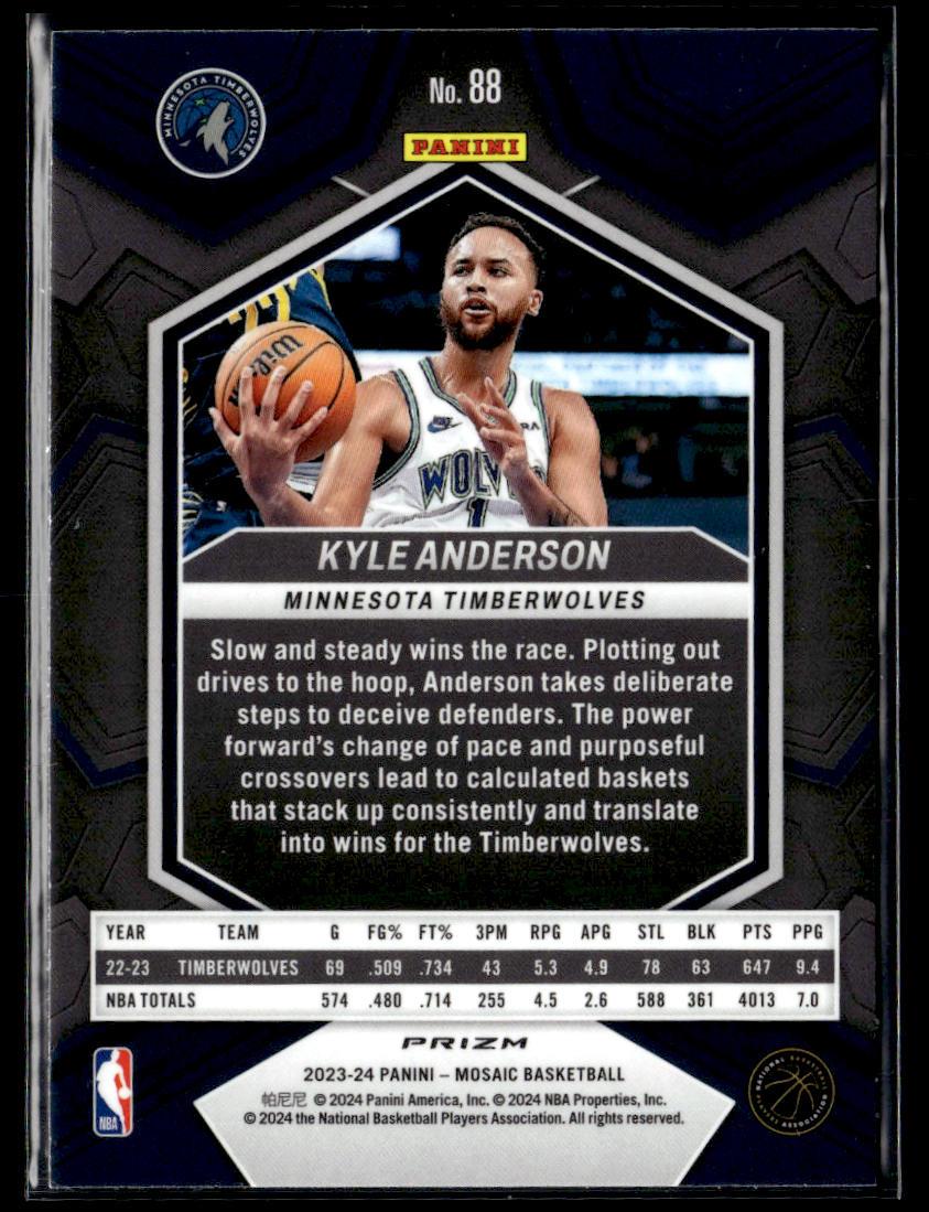 2023-24 Panini Mosaic #88 Kyle Anderson Silver  Krazy King Collectibles LLC   