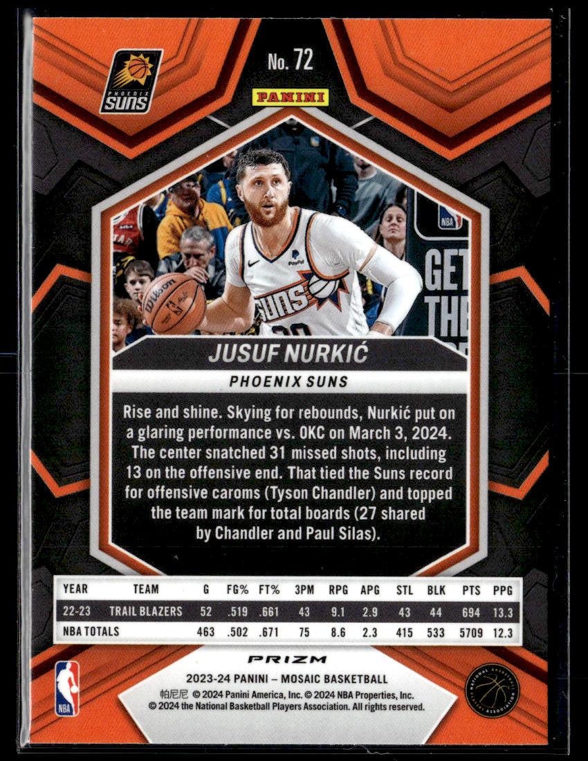 2023-24 Panini Mosaic #72 Jusuf Nurkic Green Mosaic  Krazy King Collectibles LLC   