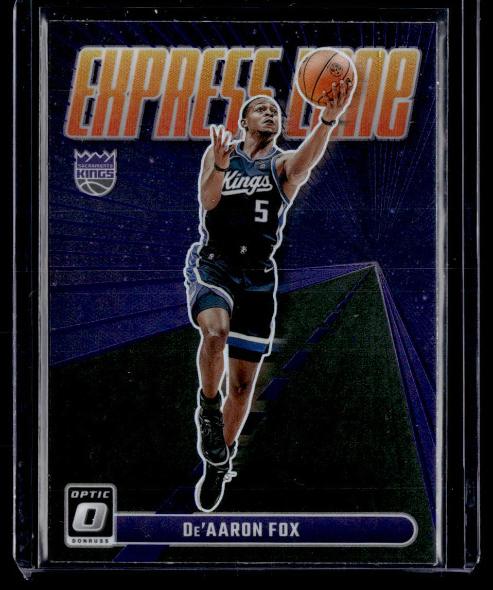 2023-24 Donruss Optic #16 De'Aaron Fox Express Lane Purple  Krazy King Collectibles LLC   