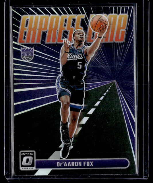 2023-24 Donruss Optic #16 De'Aaron Fox Express Lane Holo  Krazy King Collectibles LLC   