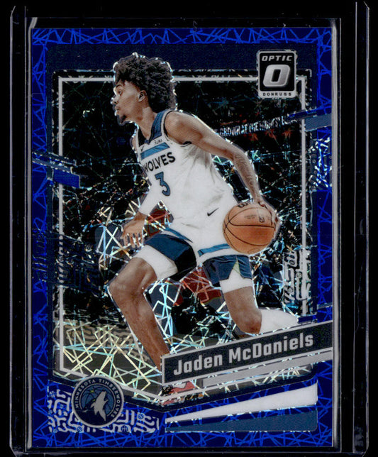 2023-24 Donruss Optic #118 Jaden McDaniels Blue Velocity  Krazy King Collectibles LLC   