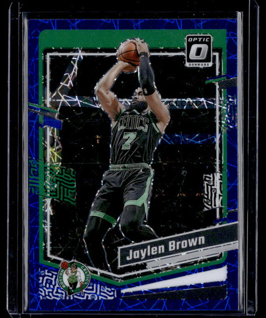 2023-24 Donruss Optic #113 Jaylen Brown Blue Velocity  Krazy King Collectibles LLC   