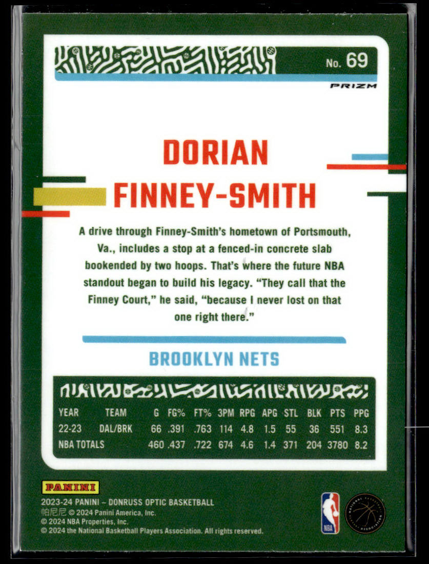 2023-24 Donruss Optic #69 Dorian Finney-Smith Purple  Krazy King Collectibles LLC   