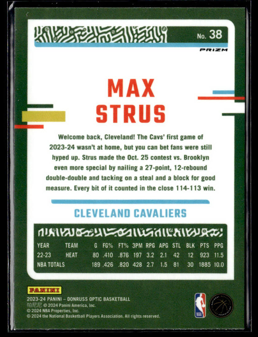 2023-24 Donruss Optic #38 Max Strus Purple  Krazy King Collectibles LLC   