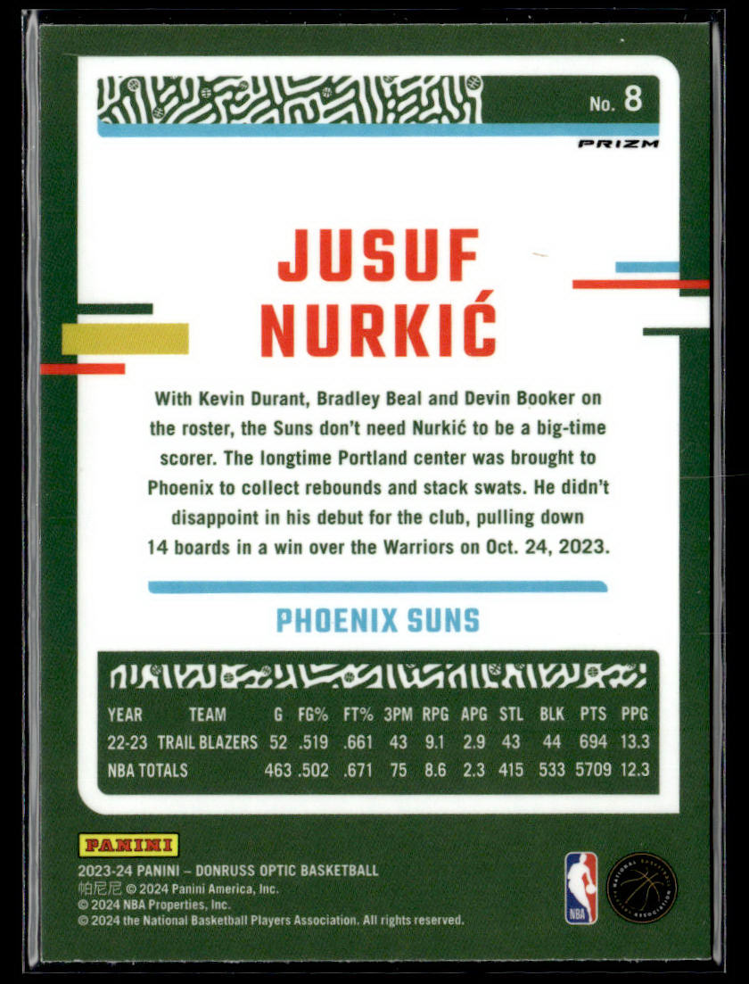 2023-24 Donruss Optic #8 Jusuf Nurkic Purple  Krazy King Collectibles LLC   