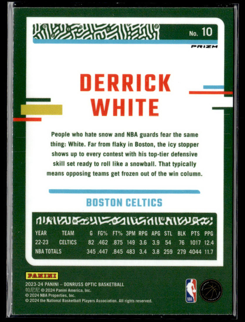 2023-24 Donruss Optic #10 Derrick White Purple  Krazy King Collectibles LLC   