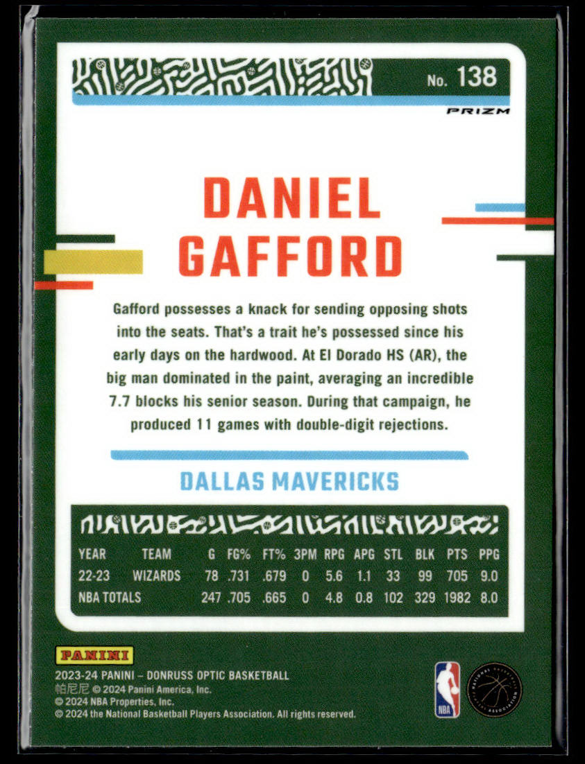 2023-24 Donruss Optic #138 Daniel Gafford Holo  Krazy King Collectibles LLC   