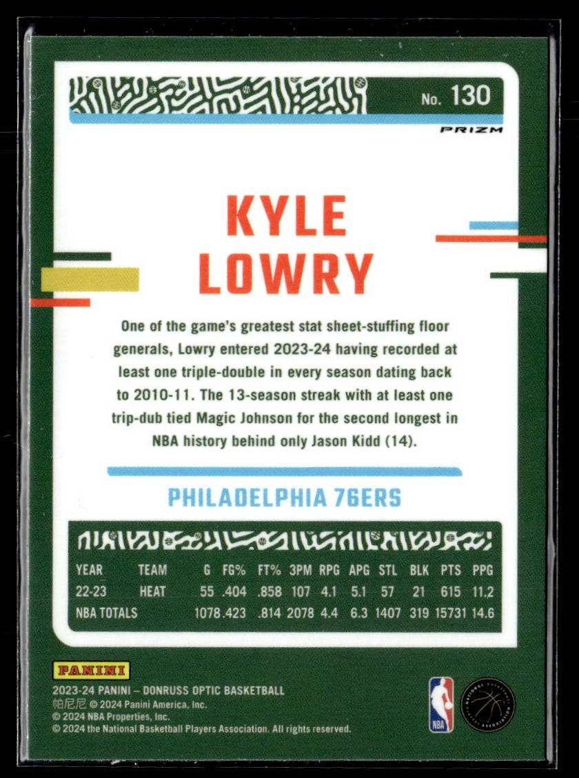 2023-24 Donruss Optic #130 Kyle Lowry Holo  Krazy King Collectibles LLC   