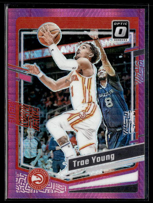 2023-24 Donruss Optic #135 Trae Young Hyper Pink  Krazy King Collectibles LLC   