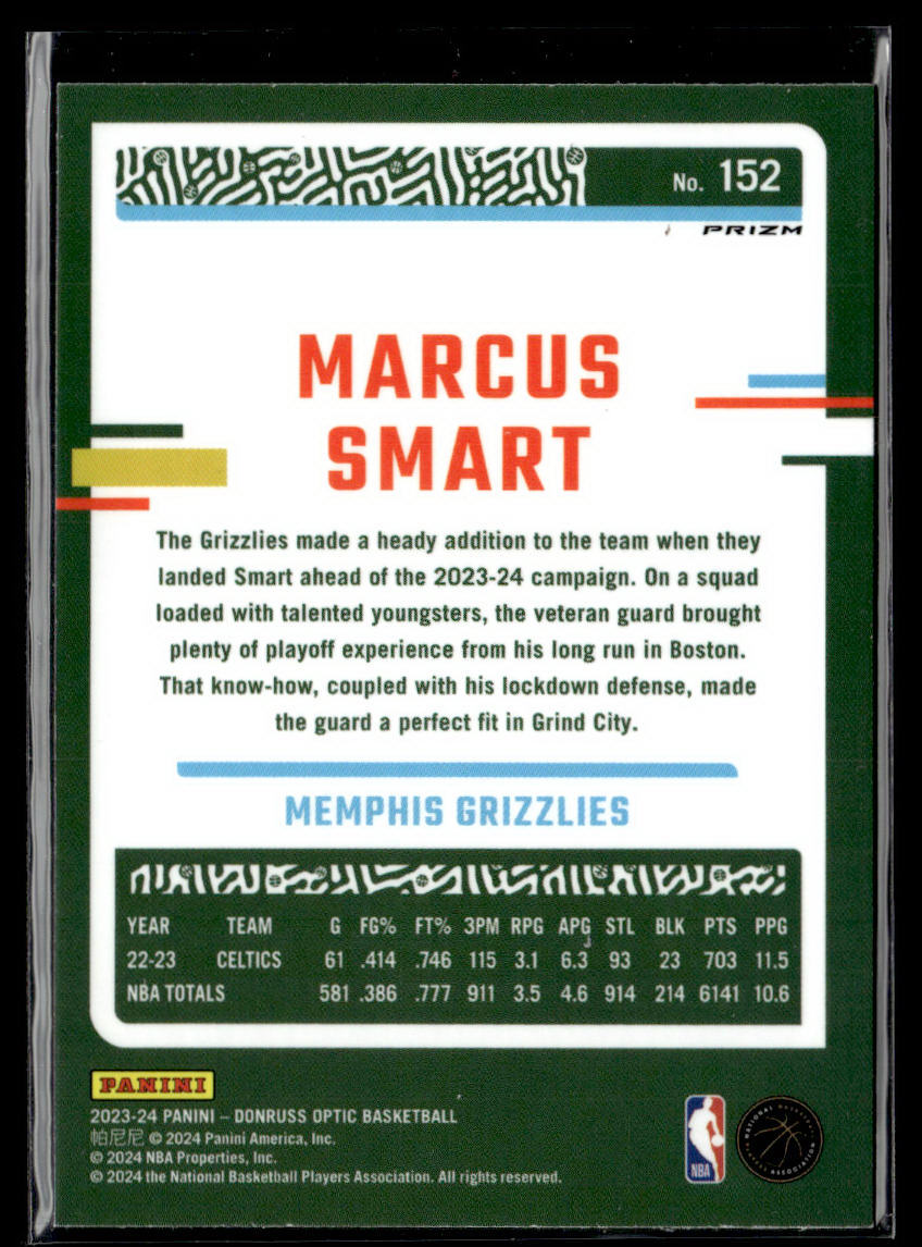 2023-24 Donruss Optic #152 Marcus Smart Hyper Pink  Krazy King Collectibles LLC   