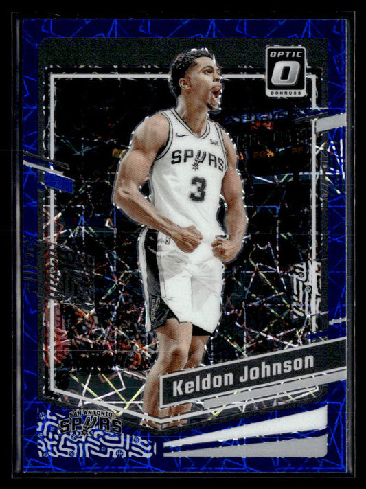 2023-24 Donruss Optic #112 Keldon Johnson Blue Velocity  Krazy King Collectibles LLC   