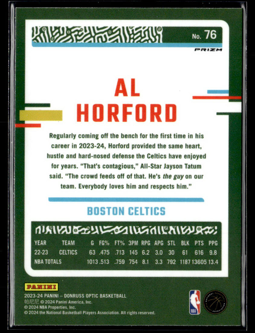 2023-24 Donruss Optic #76 Al Horford Blue Velocity  Krazy King Collectibles LLC   