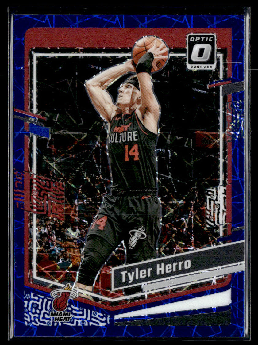 2023-24 Donruss Optic #180 Tyler Herro Blue Velocity  Krazy King Collectibles LLC   