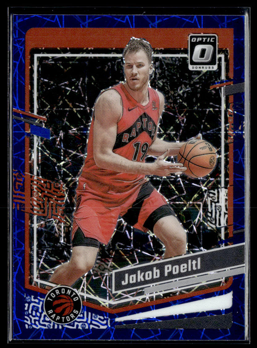 2023-24 Donruss Optic #94 Jakob Poeltl Blue Velocity  Krazy King Collectibles LLC   