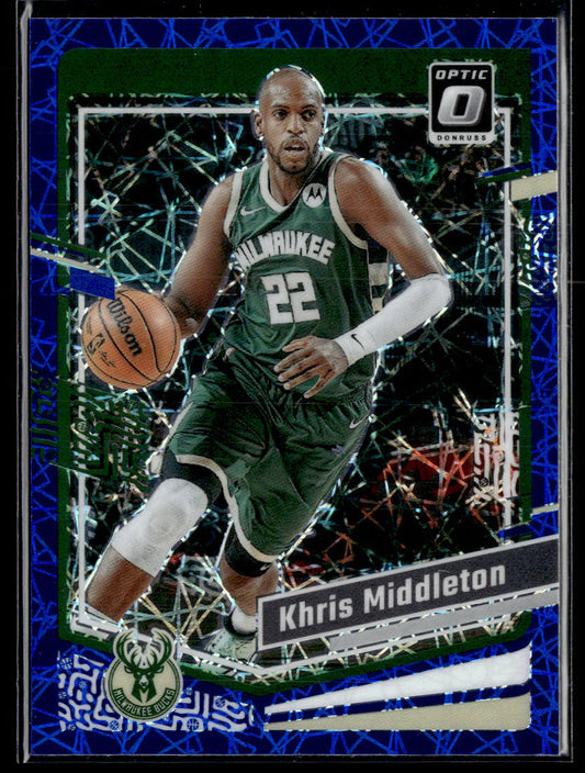 2023-24 Donruss Optic #11 Khris Middleton Blue Velocity  Krazy King Collectibles LLC   