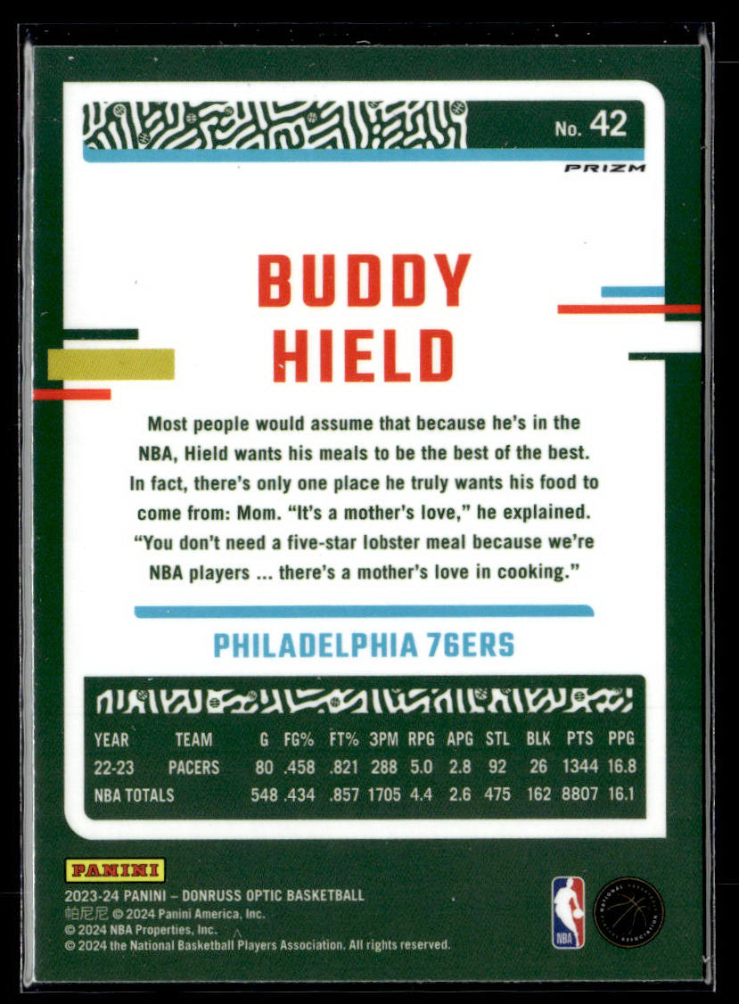 2023-24 Donruss Optic #42 Buddy Hield Blue Velocity  Krazy King Collectibles LLC   