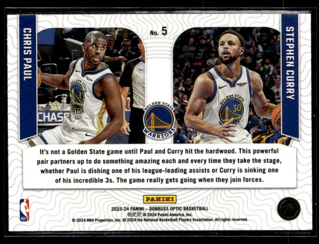 2023-24 Donruss Optic #5 Chris Paul / Stephen Curry Optical Illusions  Krazy King Collectibles LLC   