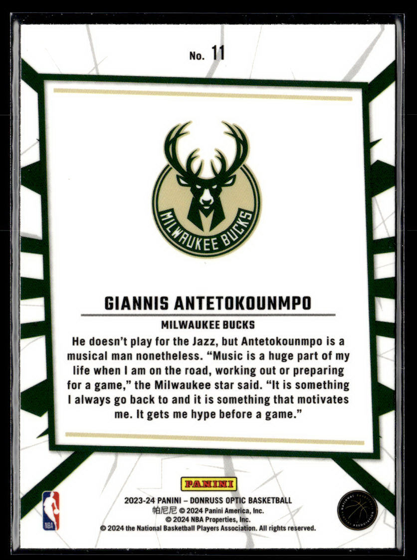 2023-24 Donruss Optic #11 Giannis Antetokounmpo My House  Krazy King Collectibles LLC   