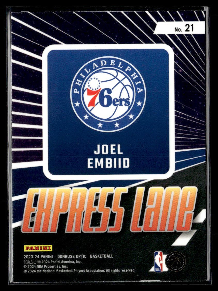 2023-24 Donruss Optic #21 Joel Embiid Express Lane  Krazy King Collectibles LLC   