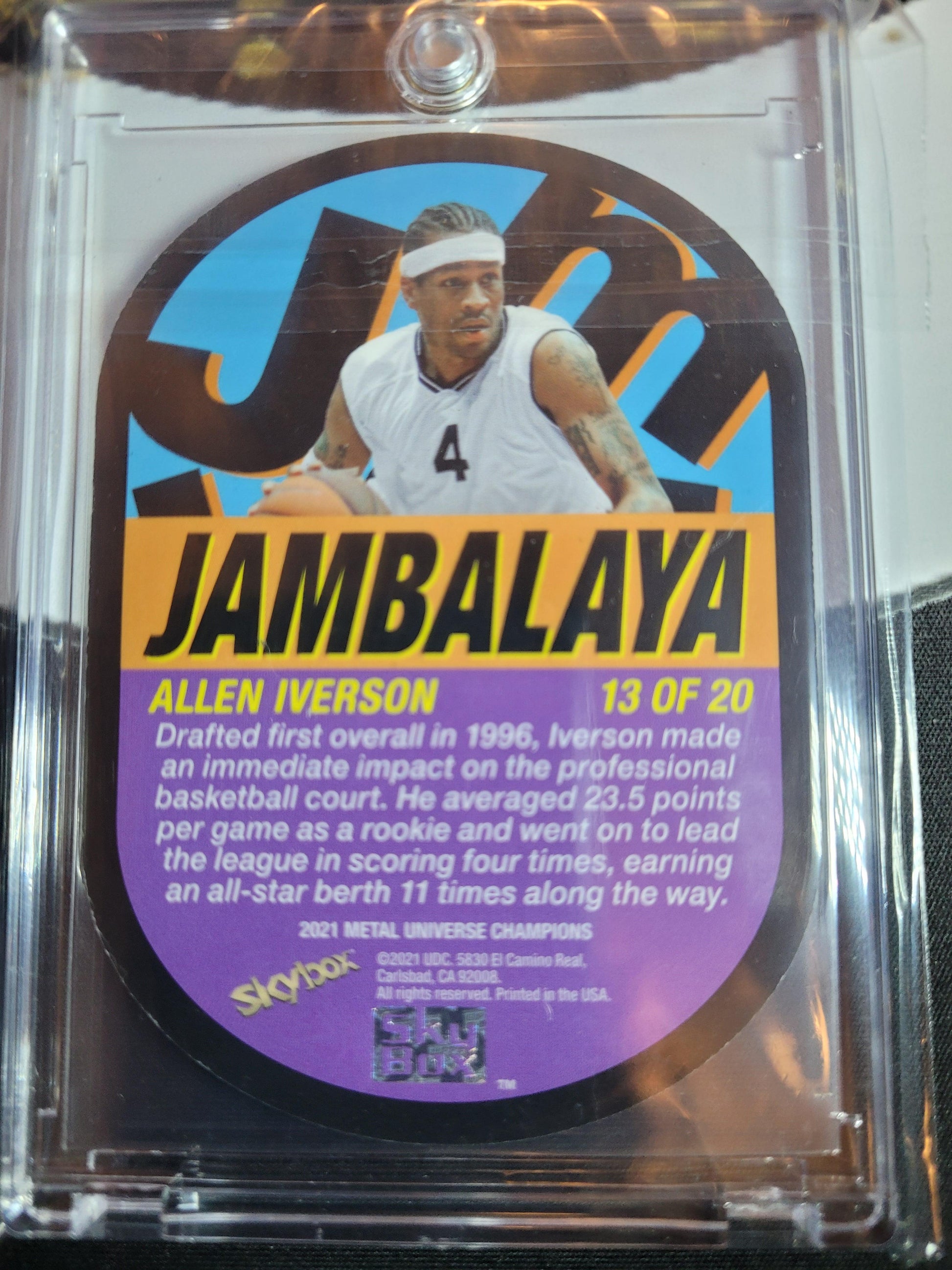 2021 Metal Universe Champions Allen Iverson Jambalaya  Krazy King Collectibles LLC   