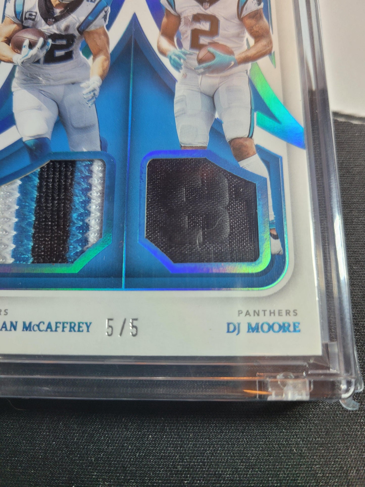 2022 Immaculate Christian McCaffrey / DJ Moore Laundry Tag 5/5  Krazy King Collectibles LLC   