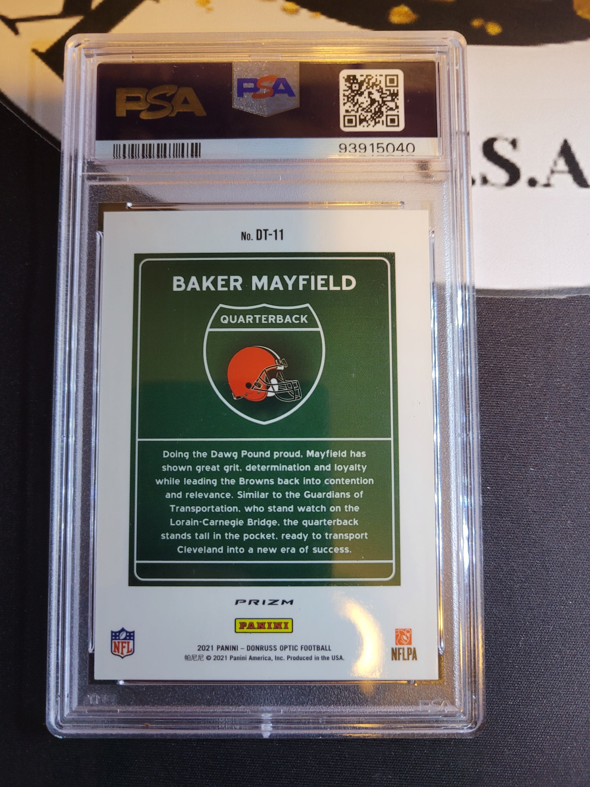 2021 Optic Baker Mayfield Downtown! PSA 10  Krazy King Collectibles LLC   