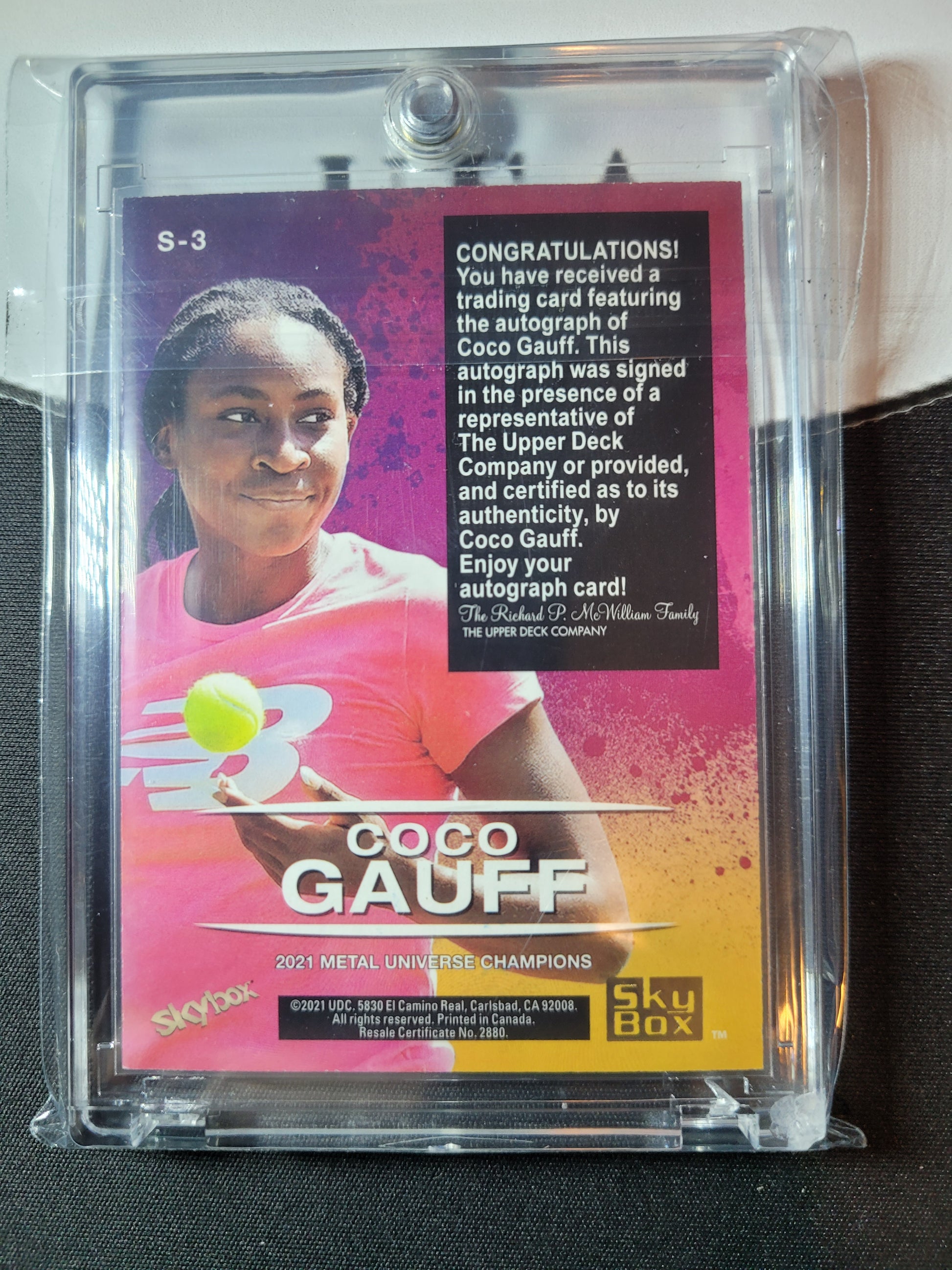 2021 Skybox Metal Universe Champions Coco Gauff Skybox Premium Auto  Krazy King Collectibles LLC   