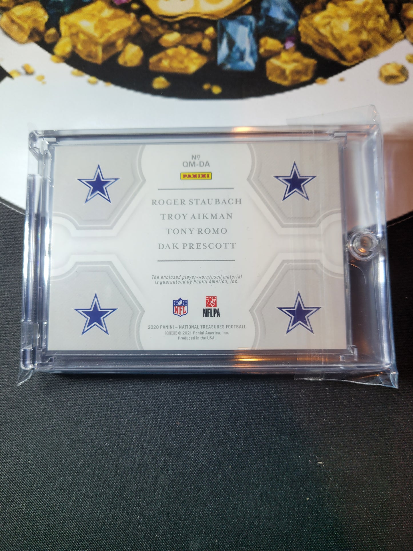 2020 National Treasures Cowboys NFL Gear Staubach / Aikman / Romo / Prescott #24/25  Krazy King Collectibles LLC   