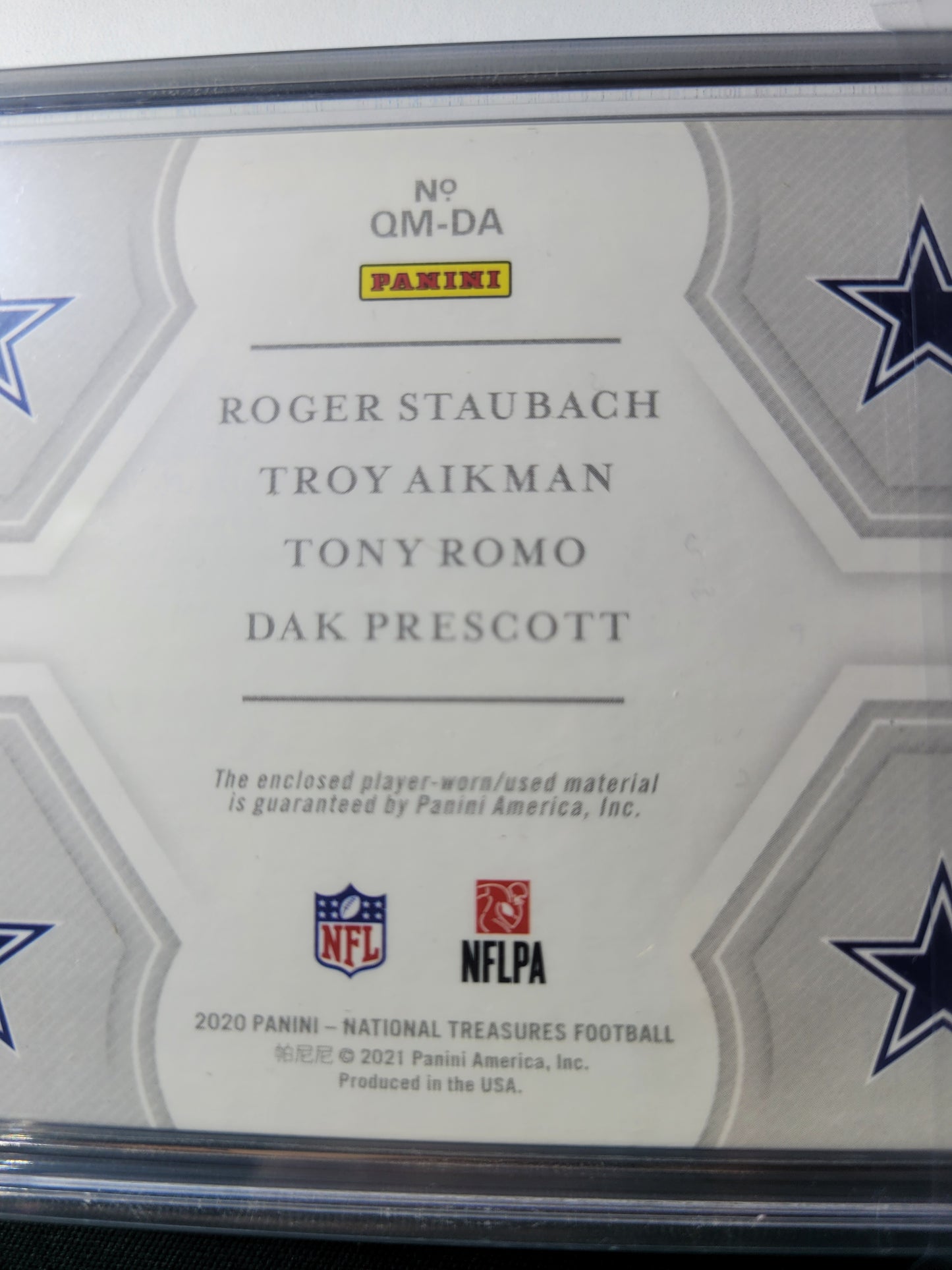 2020 National Treasures Cowboys NFL Gear Staubach / Aikman / Romo / Prescott #24/25  Krazy King Collectibles LLC   